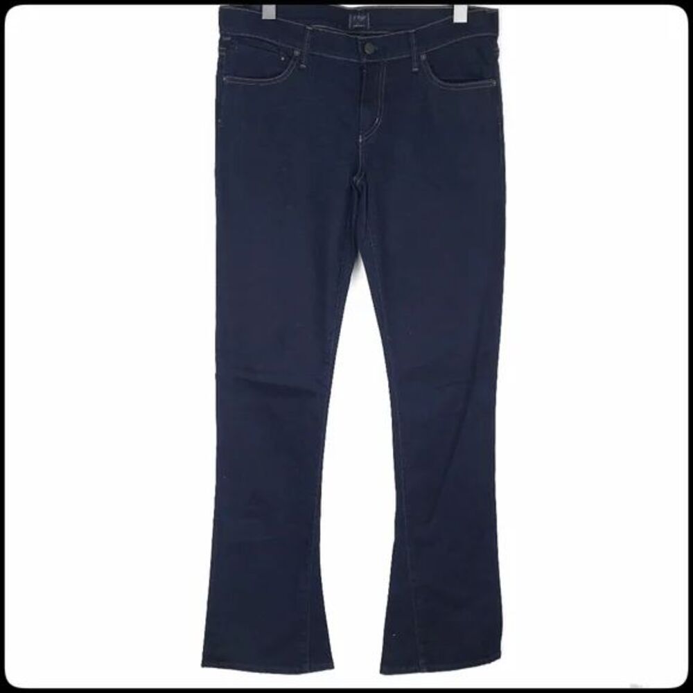 Citizens of Humanity Deep Wash Morrison Mid Waist Slim Bootcut Jeans Size: 31